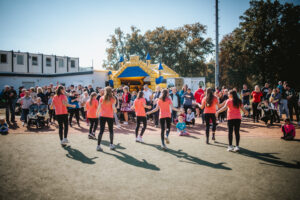 Tanzeinlage beim Colditzer Stundenlauf